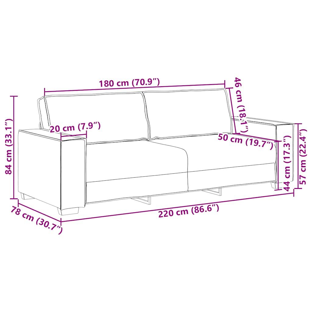 vidaXL 2 Piece Sofa Set with Cushions Dark Grey Velvet