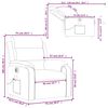 vidaXL Electric Massage Recliner Chair Cream Fabric