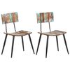 vidaXL Dining Chairs 2 pcs Solid Reclaimed Wood