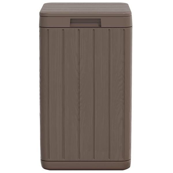 vidaXL Outdoor Garbage Bin Brown 38x38x65 cm PP