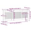 vidaXL RadiatorCover Manual 2 pcs White 205x20.5x81.5cm Engineeredwood