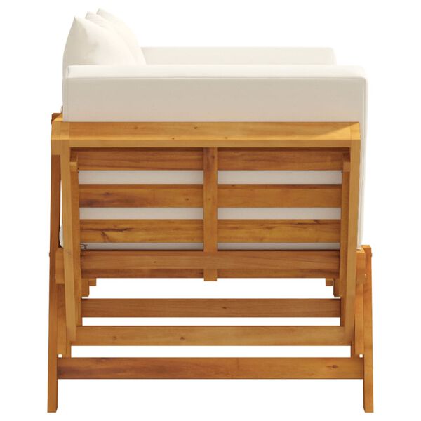 vidaXL Garden Bench with Cushions 2-in-1 Solid Wood Acacia