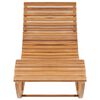 vidaXL Rocking Sun Lounger with Cushion Solid Teak Wood