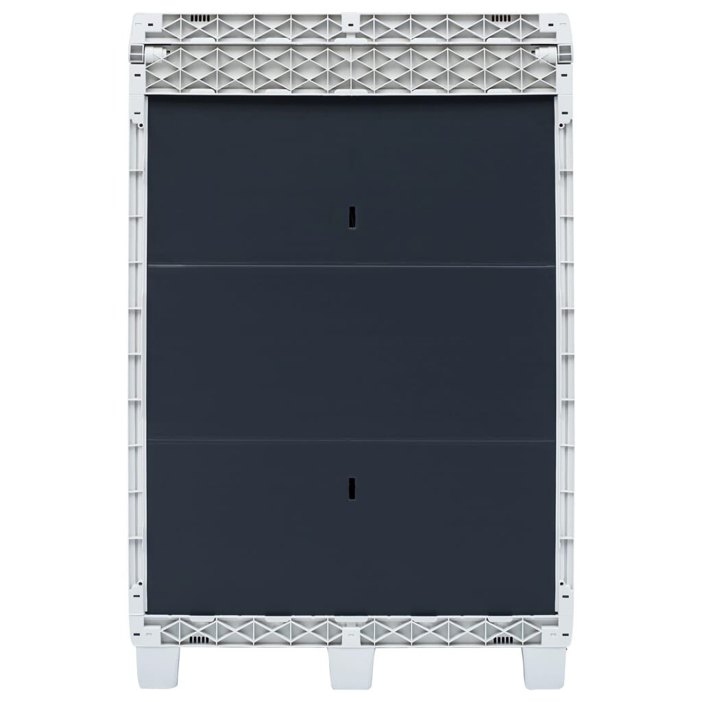 vidaXL Garden Dustbin with 3 Bags Light Grey 65x38x102 cm