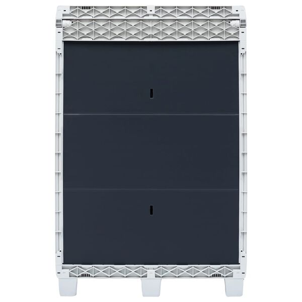 vidaXL Garden Dustbin with 3 Bags Light Grey 65x38x102 cm