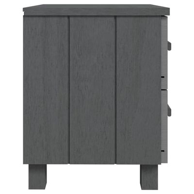 vidaXL Bedside Cabinet HAMAR Dark Grey 40x35x44.5 cm Solid Pinewood