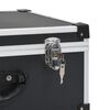 vidaXL CD Case for 60 CDs Aluminium ABS Black
