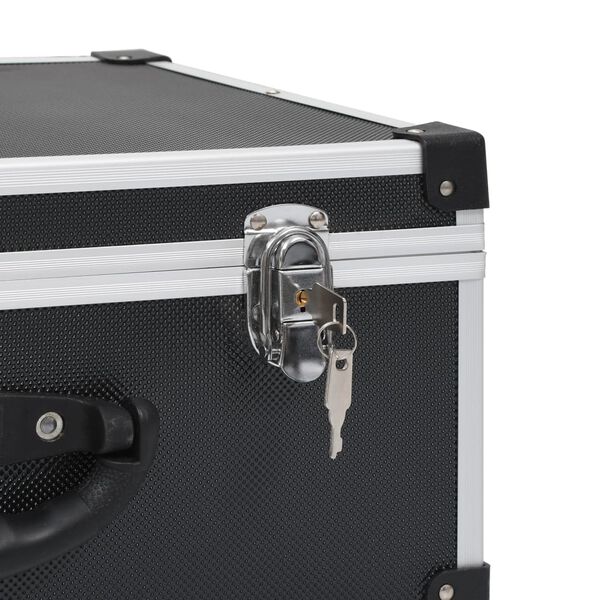 vidaXL CD Case for 60 CDs Aluminium ABS Black
