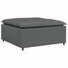 vidaXL Modular Sofa with Footstool&Cushions Fabric Dark Grey
