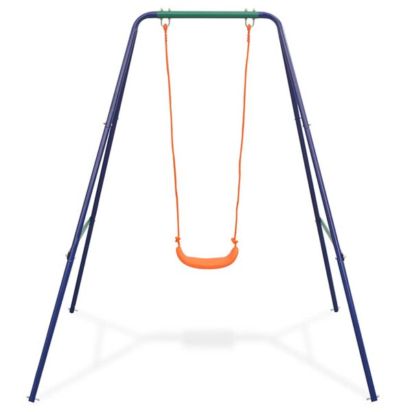 vidaXL 2-in-1 Single Swing and Toddler Swing Orange
