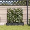 vidaXL Garden Planter 3 pcs Black 120 x 40 x 125.5 cm Plastic