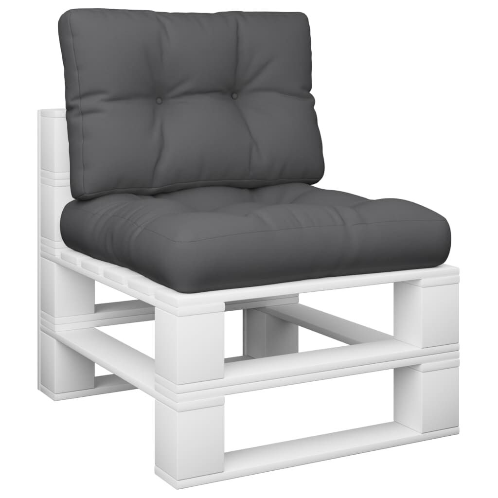 vidaXL Pallet Cushions 2 pcs Anthracite Fabric