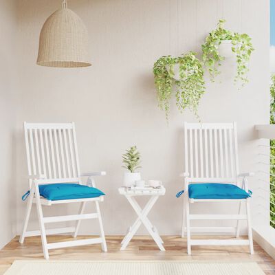 vidaXL Chair Cushions 2 pcs Light Blue 40x40x7 cm Oxford Fabric