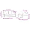 vidaXL 2 Piece Sofa Set with Pillows Light Grey Velvet