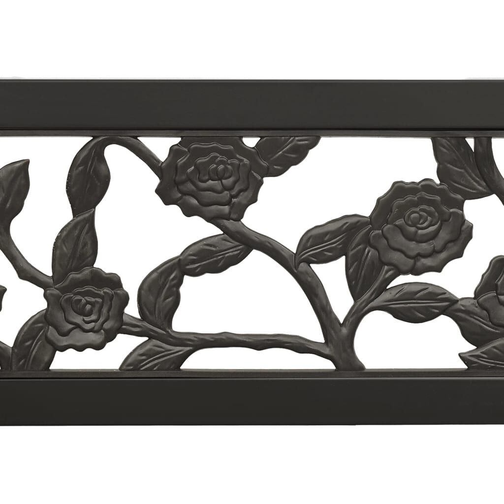 vidaXL Twin Garden Bench 246 cm Black Steel