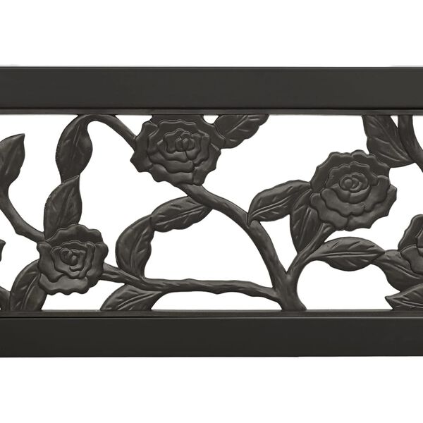 vidaXL Twin Garden Bench 246 cm Black Steel