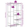 vidaXL Clothes Rack with Shelves 100x50x184.5 cm Bamboo