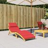 vidaXL Sun Lounger Cushion Red 186x58x4cm Oxford Fabric
