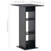 vidaXL Bar Table Black 60x60x110 cm