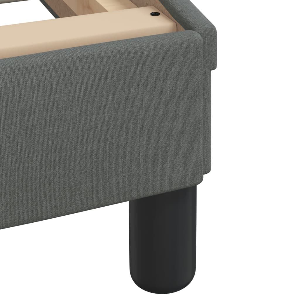 vidaXL Bed Frame without Mattress Dark Grey 100x190 cm Fabric
