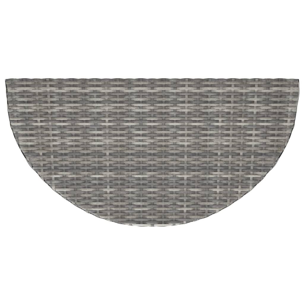 vidaXL Garden Table Grey 100x50x75 cm Poly Rattan