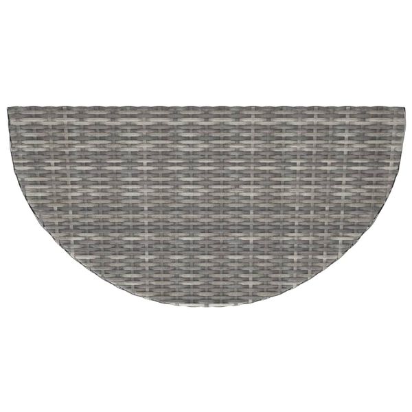 vidaXL Garden Table Grey 100x50x75 cm Poly Rattan