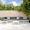 vidaXL 7 Piece Garden Lounge Set White Solid Wood Pine
