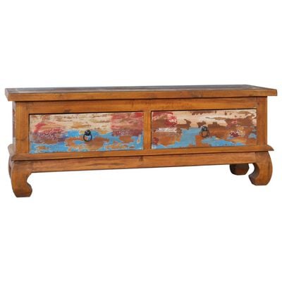 vidaXL TV Cabinet 110x35x40 cm Reclaimed Teak Wood