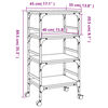 vidaXL Kitchen Trolley Black 45x35x89.5 cm Engineered Wood