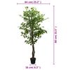vidaXL Artificial Ficus Tree 378 Leaves 80 cm Green