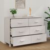 vidaXL Sideboard HAMAR White 113x40x80 cm Solid Wood Pine