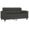 vidaXL 3 Piece Sofa Set with Pillows Dark Grey Microfibre Fabric