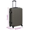 vidaXL Hardcase Trolley Anthracite ABS