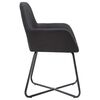 vidaXL Dining Chairs 2 pcs Black Fabric