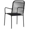 vidaXL 3 Piece Garden Dining Set Black Glass and Steel