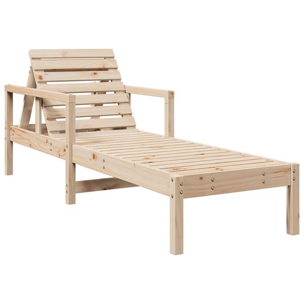vidaXL Sun Lounger 199.5x62x55 cm Solid Wood Pine
