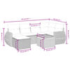 vidaXL 7 Piece Garden Sofa Set with Cushions Beige Poly Rattan
