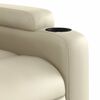 vidaXL Stand up Massage Recliner Chair Cream Faux Leather