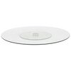 vidaXL Rotating Serving Plate Transparent 60 cm Tempered Glass