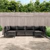 vidaXL 6 Piece Garden Lounge Set with Cushions Anthracite Steel