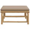 vidaXL Garden Footstool with Taupe Cushion Bamboo