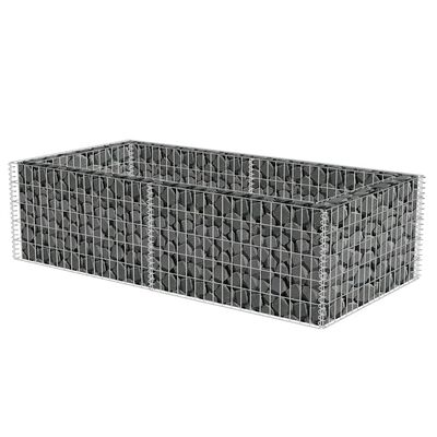 vidaXL Gabion Planter Galvanised Steel 180x90x50 cm