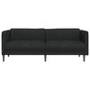 vidaXL Sofa 3-Seater Black Fabric