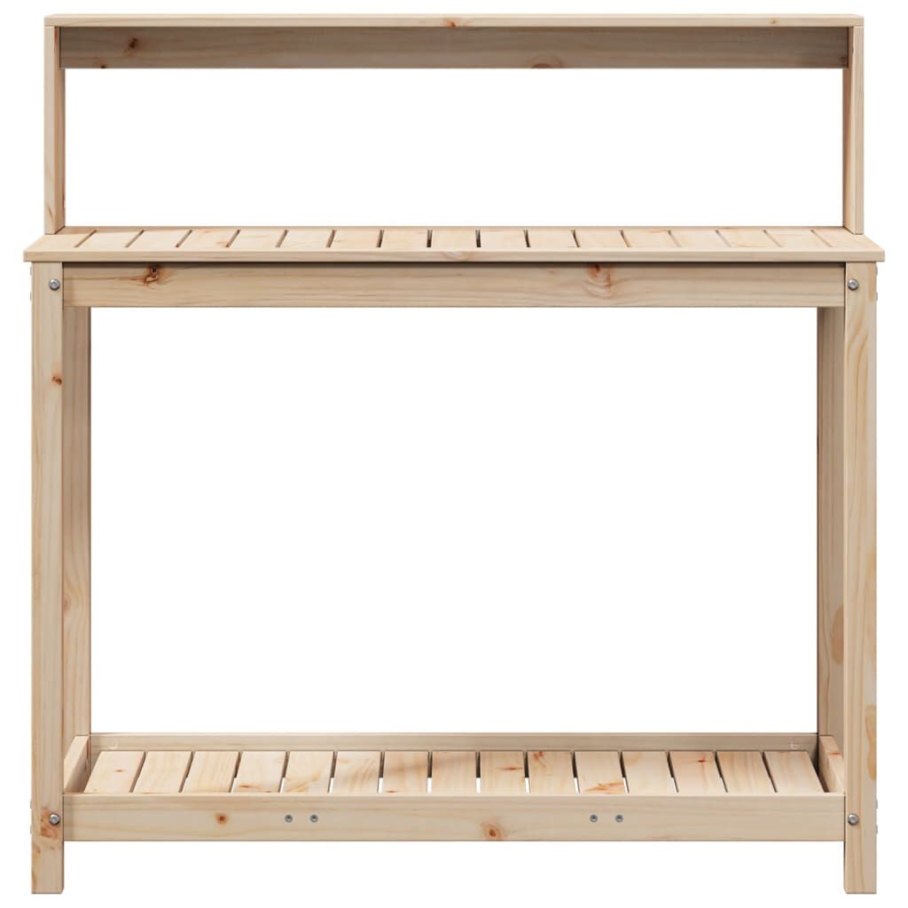 vidaXL Potting Table with Shelves 108x50x109.5 cm Solid Wood Pine