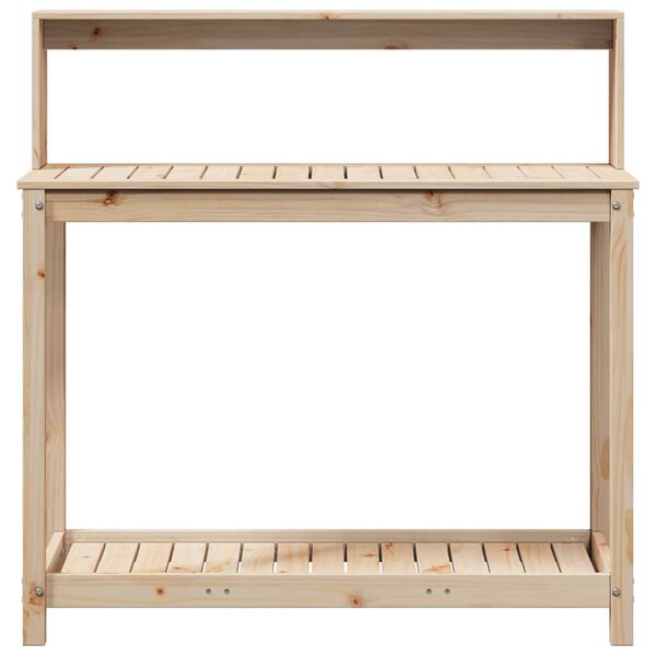 vidaXL Potting Table with Shelves 108x50x109.5 cm Solid Wood Pine