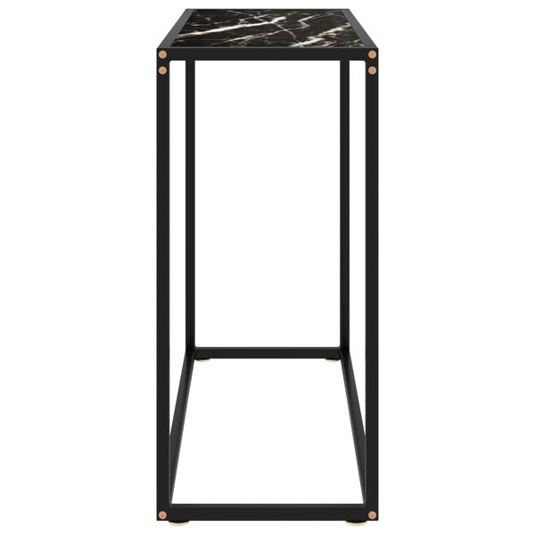 vidaXL Console Table Black 80x35x75 cm Tempered Glass