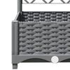 vidaXL Garden Planter with Trellis Light Grey 120x40x121.5 cm PP