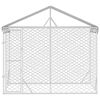 vidaXL Outdoor Dog Kennel with Roof Silver 3x1.5x2.5 m Galvanised Steel