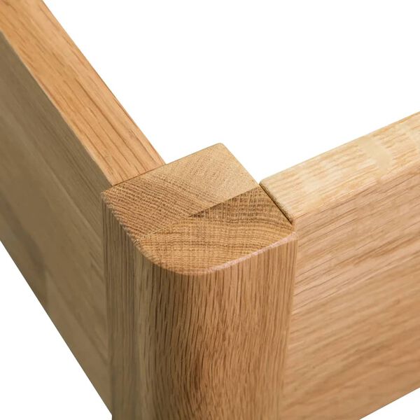 vidaXL Bed Frame Solid Oak Wood 152x203 cm