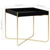 vidaXL Side Table Black and Gold 38x38x38.5 cm MDF